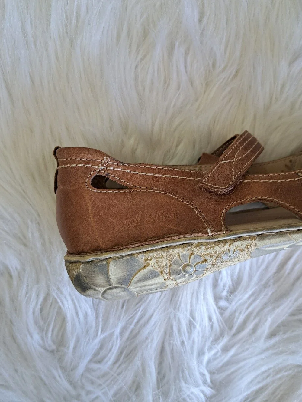 Josef Seibel Tan Leather Mary Janes